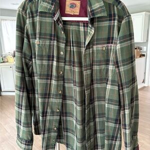 Boston Traders Green Plaid Button-Up Shirt